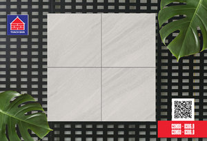 1er Choix Traditionnel 60x60cm Carrelage de sol antidérapant Fabriqué au Vietnam Marbre Gris Porcelaine Firebrick Accents Revêtement de pierre classique - Product Image 5