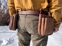 Sac de chasse en cuir fabriqué à la main avec ceinture ceinture Durable grand sac en cuir véritable sac d'extérieur pochettes de ceinture robustes