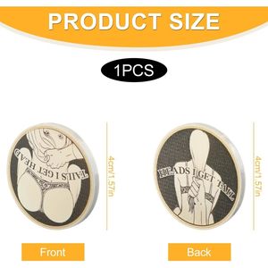 Moneda acrílica de doble cara divertida, ficha de cabezas y colas de 1 pieza para broma lúdica para adultos, fecha, broma nocturna, diversión - Product Image 4