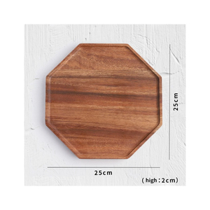 Plateau en bois de couleur noyer profond de la meilleure qualité avec poignée en métal unique et design durable, idéal pour servir de la nourriture aux invités - Product Image 5
