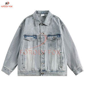 100% coton Denim vestes hommes décontracté couleur unie poche mince veste pour hommes Style haute qualité hommes vêtements Denim veste - Product Image 5