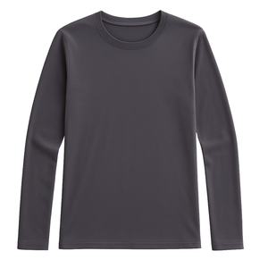 Women Faded <b>Purple</b> Long Sleeve Crew Neck T Shirt Luxury Organic Cotton Pre Shrunk GOTS Certified Premium Soft Classic Fit Tee - Product Image 1