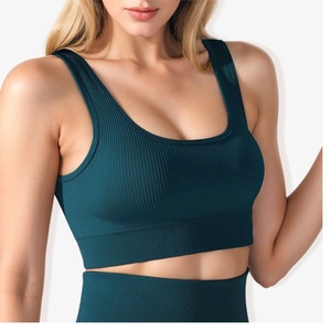 Camisola ecológica de algodón 100% con bordado informal inalámbrico de alta calidad para mujer, Sexy, Color sólido, sin costuras, para Yoga y gimnasio - Product Image 6