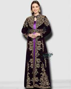 Caftan Abaya Farasha Jalbiya Hijab de soirée longue à manches longues de style marocain de Dubaï, taille plus - Product Image 1