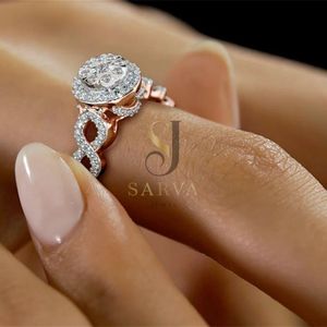 Lujo 14K 18K oro rosa IGI certificado 925 plata esterlina oro Hip Hop joyería Sparkle Iced Out Moissanite anillos finos para hombres - Product Image 6