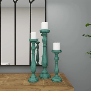 Portavelas de Madera Vintage Verde para Decoración del Hogar, Recepciones, Decoración Festiva, Esquina de Aromaterapia y Decoración de Entrada - Product Image 4