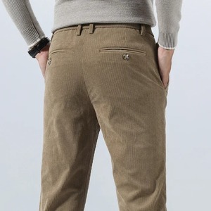 High Quality Brand <b>Mens</b> Corduroy Thicken Pants Fashion Khaki Narrow Leg Casual Pants Thermal Plush <b>Trousers</b> Autumn Winter Male - Product Image 4