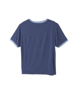 Camiseta adaptativa postoperatoria para hombre con botones a presión, patrón de letras teñidas, manga corta de algodón 100% Para pacientes mayores - Product Image 2