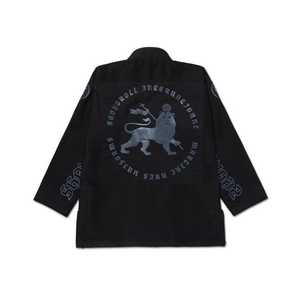 Ensemble Kimono de Jiu-Jitsu Officiel Gracie Barra Bleu Marine Storm, Modèles Single, Double et Pearl Wave, Tenue de Compétition Complète GI Bleue - Product Image 3