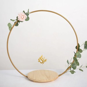 Soporte de pastel de arco con estilo europeo forma redonda con tapa de cristal minimalista boda y cumpleaños soporte de pastel de Metal decorativo suministro - Product Image 5