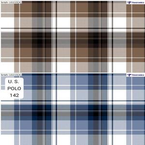 Tela de Camisa de algodón puro teñido de hilo peinado POLO de EE. UU. Material de Vestido tejido de hilo a cuadros para Bodas de niños y niñas - Product Image 1