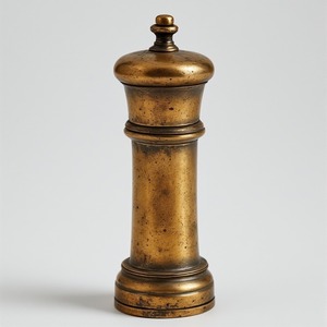 Molinillo de sal y pimienta de acero inoxidable vintage con superficie de bronce martillado artesanal hecho a mano que ofrece acento decorativo - Product Image 5