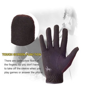 Gant équestre extérieur respirant extensible pour concours hippique pour femmes hommes vente chaude gant d'équitation plein doigt OEM - Product Image 6