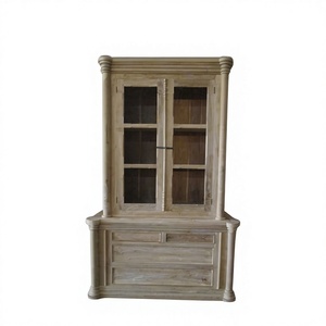 Antique Ludvig Solid Wood Handmade Durable Display <b>Cabinet</b> with Distressed Finish Eco-Friendly Elegant Living <b>Room</b> Furniture - Product Image 2