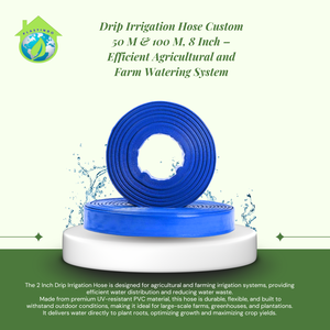 Tuyau d'irrigation goutte à goutte SSBO Premium Bleu 8 pouces, sur mesure 50M 100M, durable, flexible, anti-UV, haute pression, pour l'agriculture et les jardins - Product Image 4