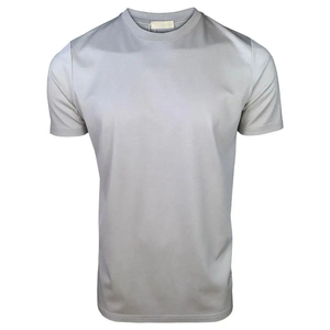 เสื้อยืดผู้ชายผ้าฝ้ายเมอร์เซอร์ไรซ์เสื้อยืดสำหรับฟิตเนสของผู้ชายคอกลมผ้านุ่มมันวาวแบบเรียบหรูตามสั่ง - Product Image 1