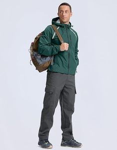 Chaqueta Cortavientos Larga de Invierno para Hombre de Diseñador al por Mayor, Bolsillos Delanteros, Estilo Vintage, Ligera, Resistente al Viento e Impermeable - Product Image 1