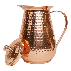 Elegant Design High Quality Copper <b>Water</b> <b>Jug</b> Hammered Design Unique Looking Kitchen Utility Items Multipurpose Use Tableware - Product Image 2