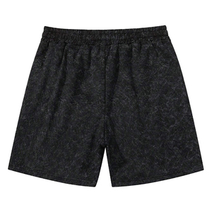 OME-Short d'été 100% coton pour homme, style vintage, imprimé pierre lavée, avec cordon de serrage personnalisé, taille élastique - Product Image 2