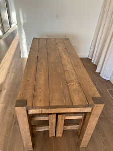 Table de salle à manger écologique en bois massif moderne faite à la main appartement hôtel conception de maison meubles de cuisine fêtes assemblées - Product Image 2