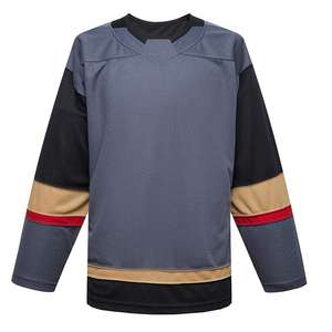 Maillot de hockey sur glace pour hommes, prix compétitif, vêtements de sport, couleur unie, nom et numéro d'équipe personnalisés, maillot de hockey sur glace pour hommes - Product Image 1