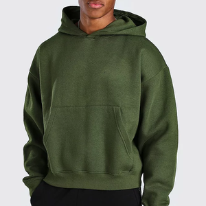 Sweats à capuche d'hiver pour hommes de haute qualité 100% coton vêtements de mode personnalisés avec impression numérique solide - Product Image 1