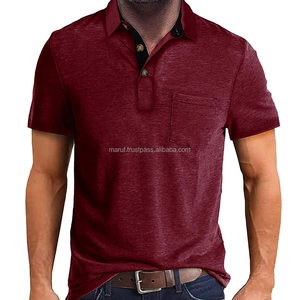 Haute qualité 100% coton personnalisé broderie Logo hommes polos décontracté hauts brodés hommes polos - Product Image 1