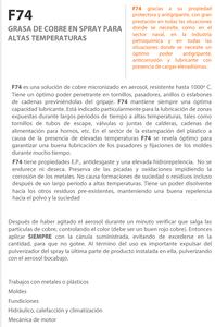 Spray di grasso per rame F74 400ml. (Faren 992003) - Product Image 2