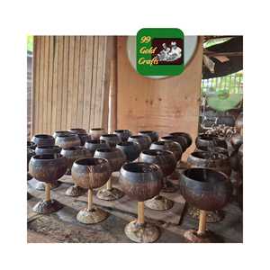 Gobelet en coque de noix de coco pour boissons naturelles, vaisselle, décoration intérieure, produits artisanaux, utilisation écologique en cuisine - Product Image 2