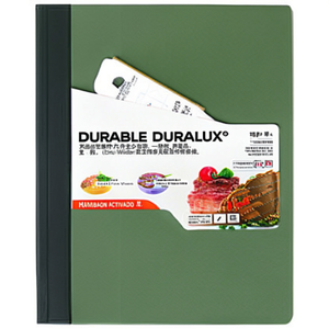 DURABLE DURALUX Extra Wide PVC Din <b>A4</b> File <b>Folder</b> Accessories Translucent Green Fastener - Product Image 2