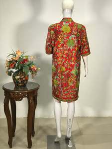 Women Winter Hand Embroidered Linen Kimono Kaftan <b>Jacket</b> Suzani Folk Style Tribal Look High Fashion Coat - Product Image 2