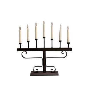 Bougeoir Menorah en métal au design classique pour la décoration de vacances Judaica traditionnelle de haute qualité - Product Image 6