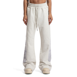 Logo personnalisé Survêtement Ensemble Coton Polaire Strass Streetwear Flare Jogger Deux Pièces Vente De Gros OEM Pull Survêtement - Product Image 5