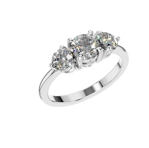 Bague en diamant en argent sterling 925 originale VVS Moissanite OEM ODM bague de fiançailles fine pour femmes bague en diamant en argent fabriqué - Product Image 1