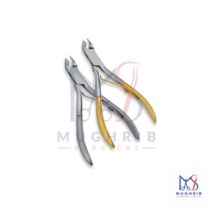 Pince à cuticules manuelle classique avec poignée dorée ou argentée, 12 cm, en acier inoxydable, à mâchoires larges, pointe affûtée, avec ressort de verrouillage pour ongles - Product Image 2