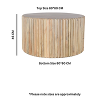 Table basse ronde en bois de manguier Preston Modern