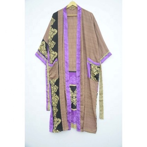 Kimono bohemio de seda, bata de Casa Regal de lujo con estampado Digital - Product Image 5