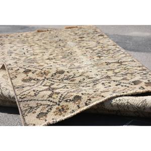 พรมขนสัตว์ตุรกี7.7ft สีเบจคลาสสิก3.9ชิ้นดีไซน์แบบเย็บปะติดปะต่อกันสำหรับทางเข้าห้องนั่งเล่นห้องนอนเบาะรองหลังทำจากยางรูปสี่เหลี่ยมผืนผ้า - Product Image 5