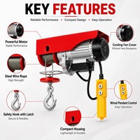 Mini palan électrique à câble PA200-PA1200 100-1200kg 220V Monofilaire/Bifilaire Atelier Entrepôt Vente en gros OEM