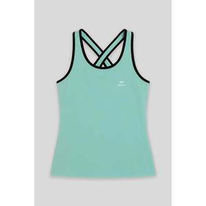 Tommylife - Camiseta Deportiva sin Mangas con Tirantes Cruzados en Verde Agua para Mujer - 97094 - VERDE AGUA - Product Image 1