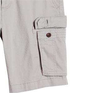 Pantalones cortos deportivos Cargo informales de estilo callejero para hombre, cintura media, cierre elástico, patrón sólido, multibolsillo, función antiarrugas - Product Image 3