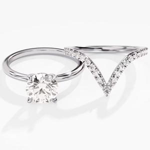 <b>Couple</b> <b>Ring</b> Set 925 Sterling Silver Men Women <b>Wedding</b> Bridal Gifts Simple Bands Size Adjustable Moissanite Matching Promise <b>Ring</b> - Product Image 5