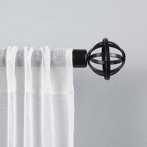 Top Ranking Product Fancy Curtain Wrought Iron Curtain Rod <b>Finial</b> Black Color Decorative Iron <b>Finials</b> Modern Curtain <b>Finials</b> - Product Image 1