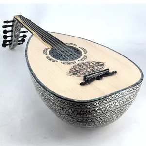 Gawharet El Fan Oud professionnel à 9 cordes - Lutte arabe artisanale incrustée de nacre - Product Image 6