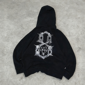 ผู้ผลิตเสื้อผ้าสั่งทำคุณภาพสูง ผ้าฝ้ายหนานุ่ม ระบายอากาศได้ดี เสื้อฮู้ดโอเวอร์ไซส์ สตรีทแวร์ พิมพ์ลายกราฟิก - Product Image 4