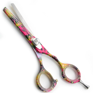 Ciseaux à cheveux au plasma dorés faits à la main de 5.5 pouces, cisailles à effiler et à texturer, outils de coupe de beauté pour salons de coiffure - Product Image 3