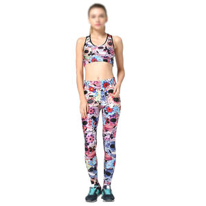 ชุดโยคะผ้าระบายอากาศพิมพ์ซับลิเมชันสไตล์ล่าสุดชุดเสื้อผ้าสำหรับผู้หญิงชุดเสื้อผ้า2ชิ้นชุดเสื้อผ้าผู้หญิง - Product Image 5