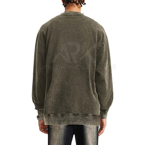 Sweat-shirt décontracté effet délavé léger et confortable, idéal pour le streetwear et les tenues de tous les jours - Product Image 3
