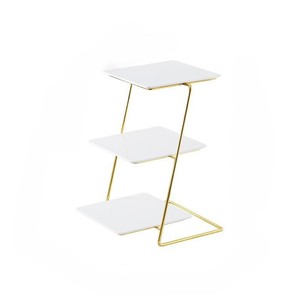 Soporte de pastelería de Color dorado y blanco más vendido para bodas, fiestas, eventos, decoración de cumpleaños - Product Image 1