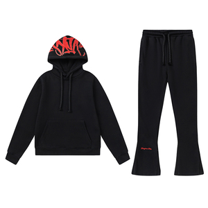 High Quality Custom Casual Clothing Blank <b>Plain</b> Vintage Pullover <b>Tracksuits</b> Set for Men Top Selling Sweat Suits For Man - Product Image 5